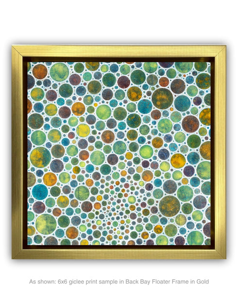 White Circles | Framed Giclee Print on Canvas